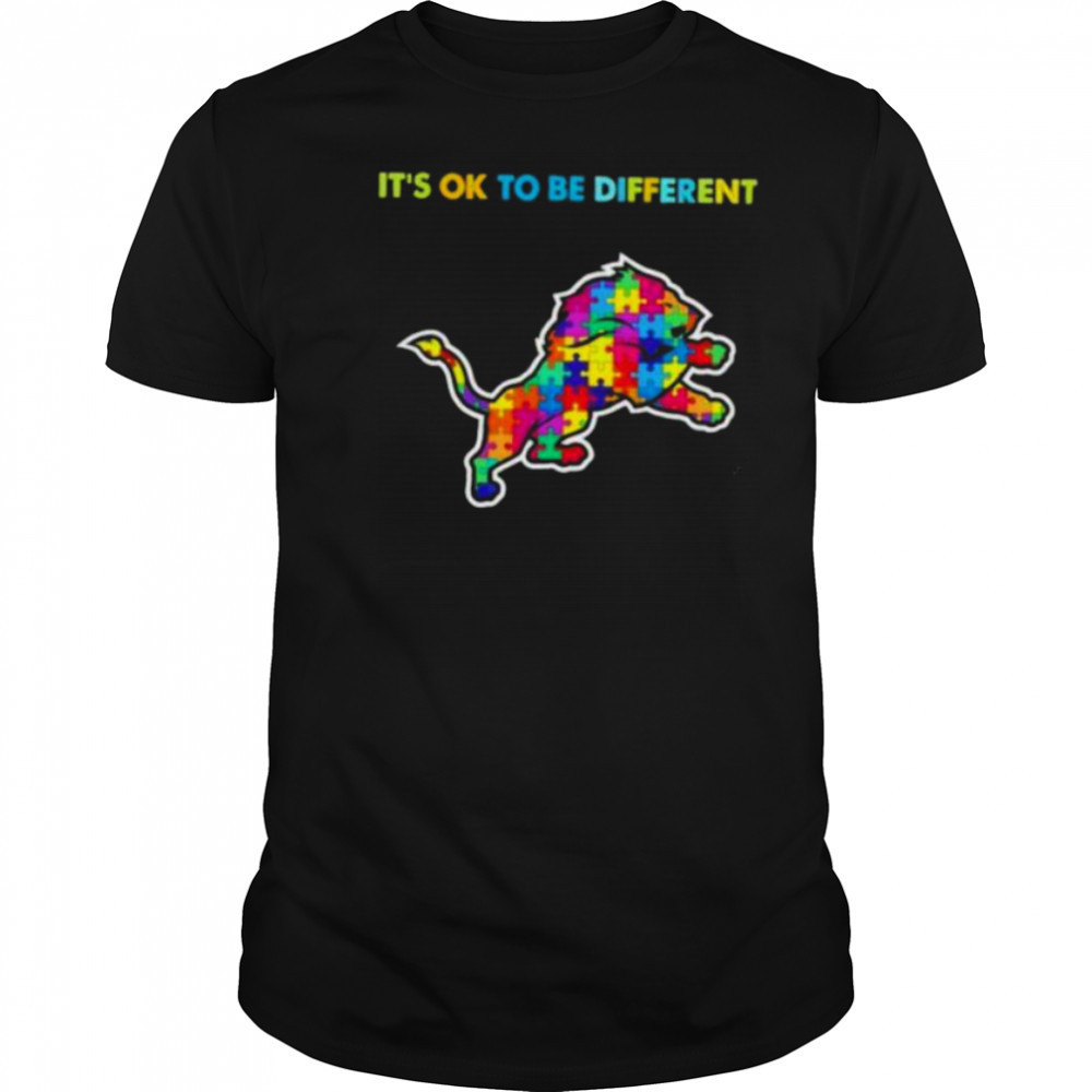 Detroit Lions Autism Awareness It’s ok to be different Shirt