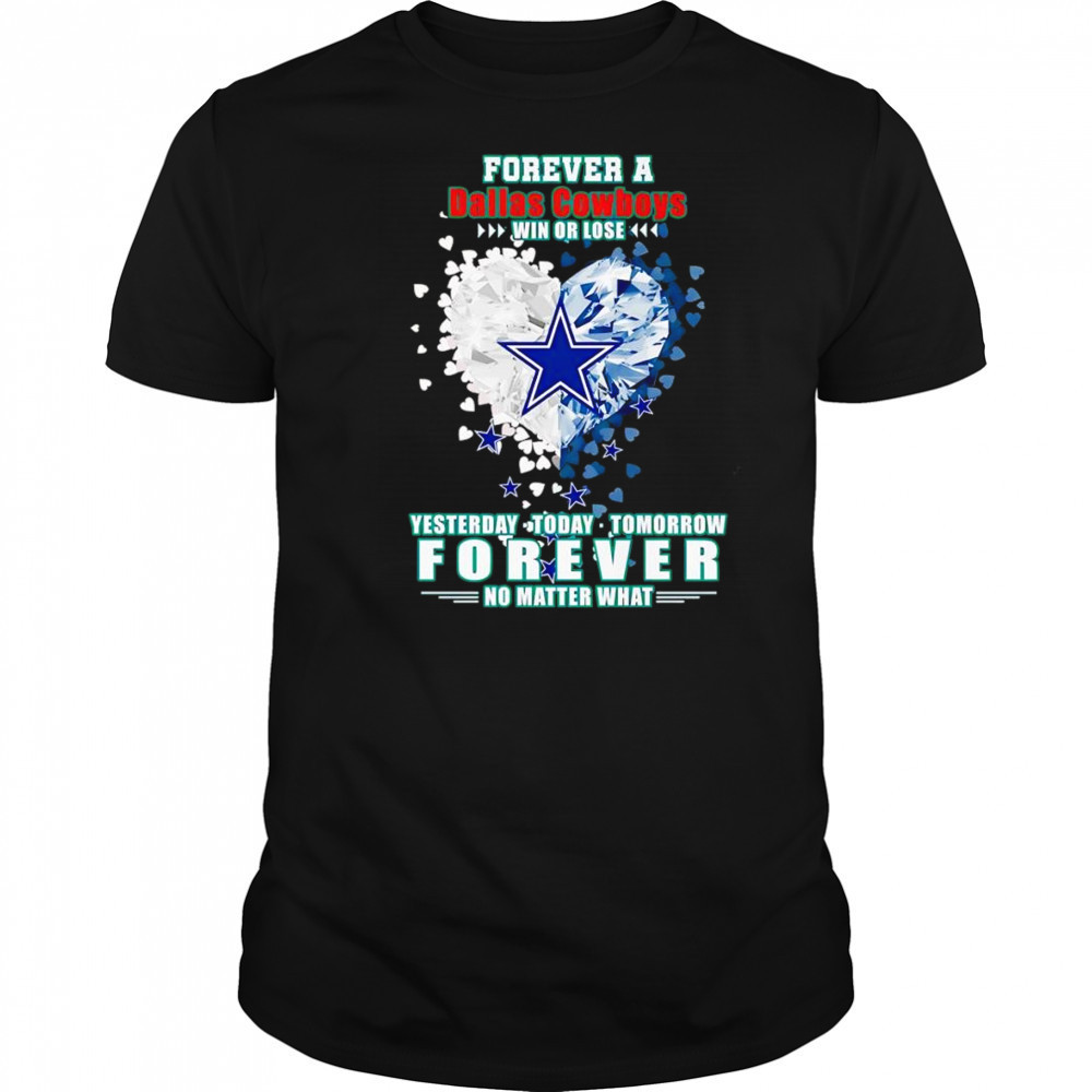 Forever a Dallas Cowboys win or lose yesterday today tomorrow forever no matter what shirt