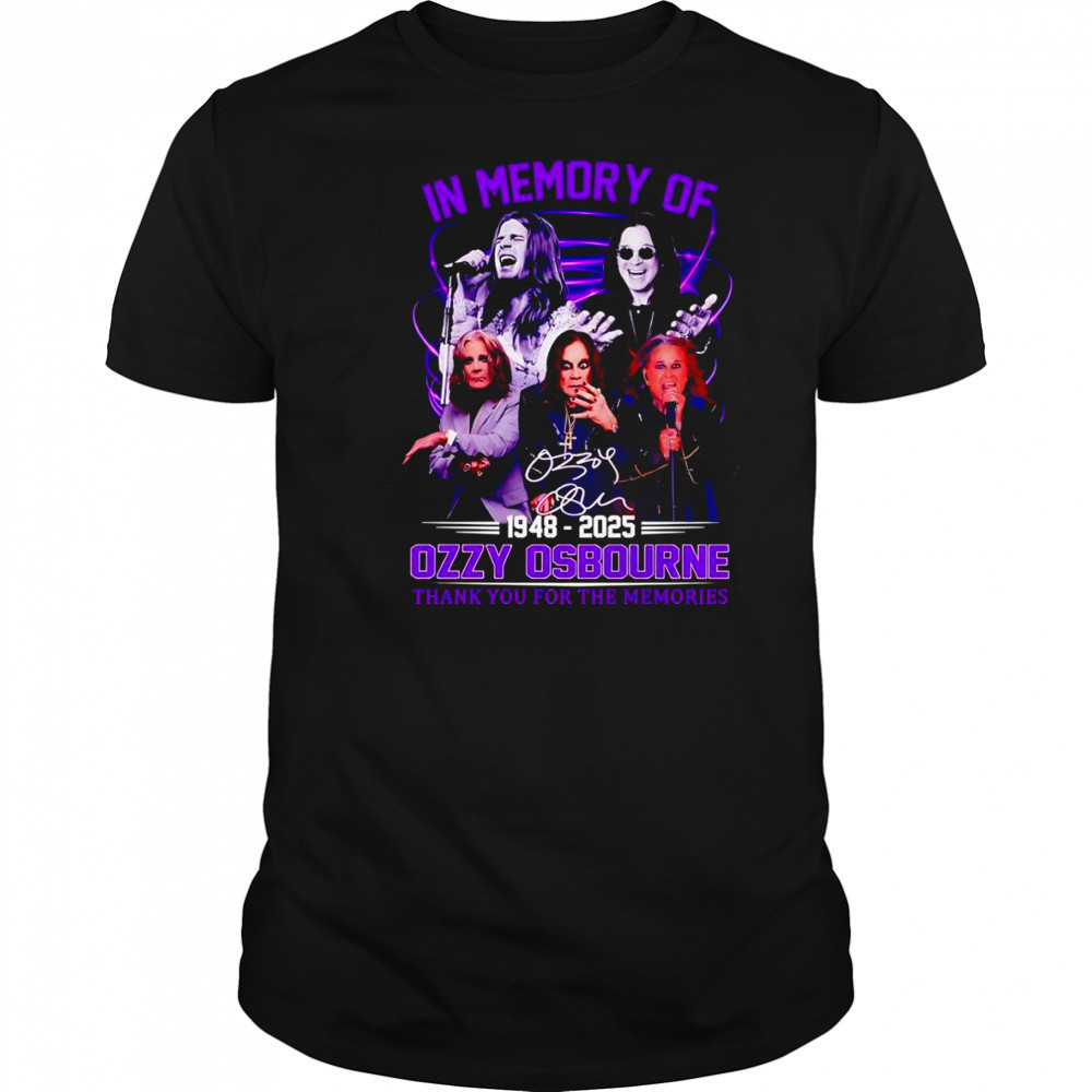 In memory of 1948 2025 Ozzy Osbourne thank you for the memories shirt