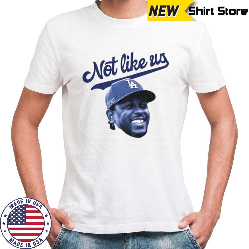 Kendrick Lamar big head Los Angeles Dodgers MLB Baseball not like us shirt