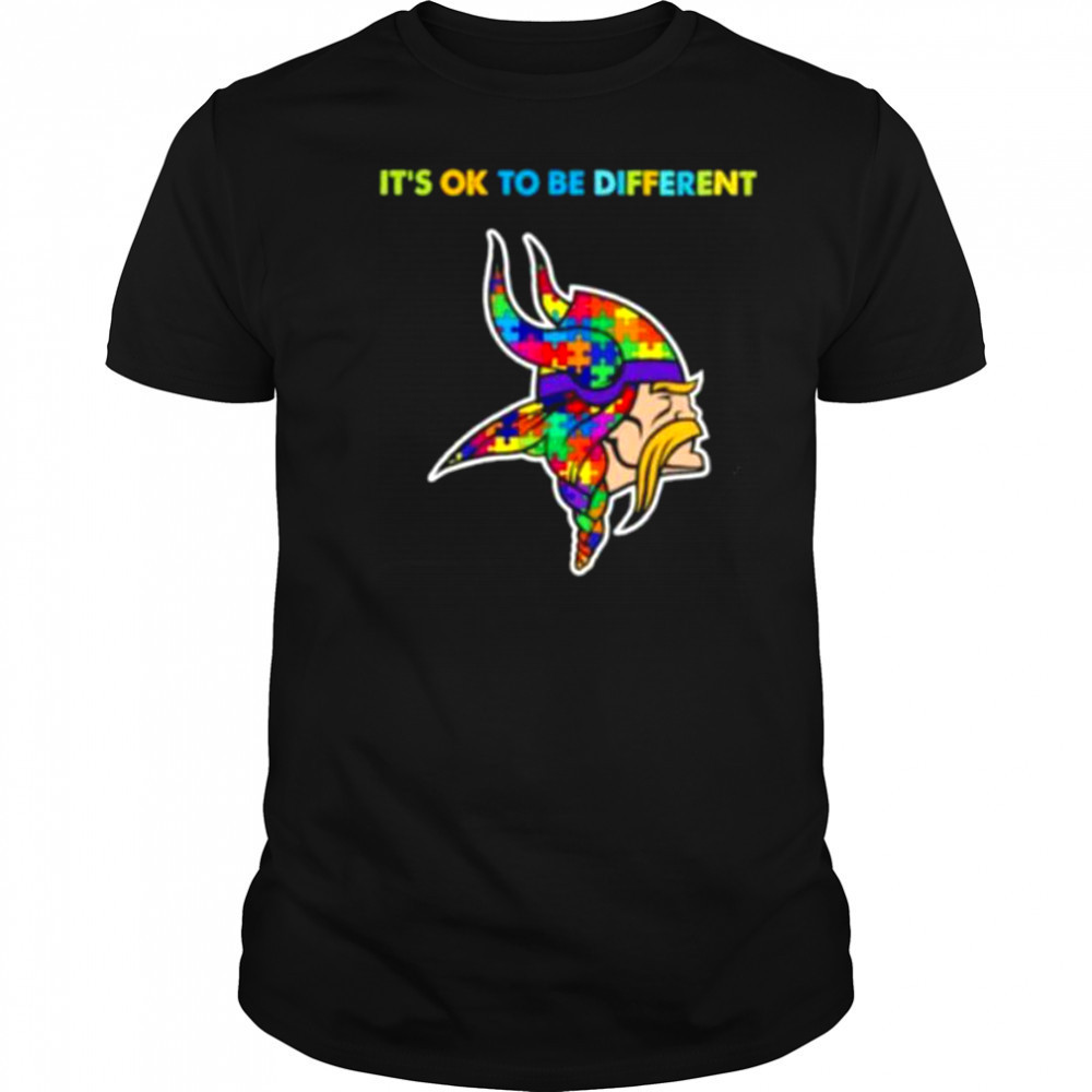 Minnesota Vikings x Autism awareness it’s ok to be different Shirt