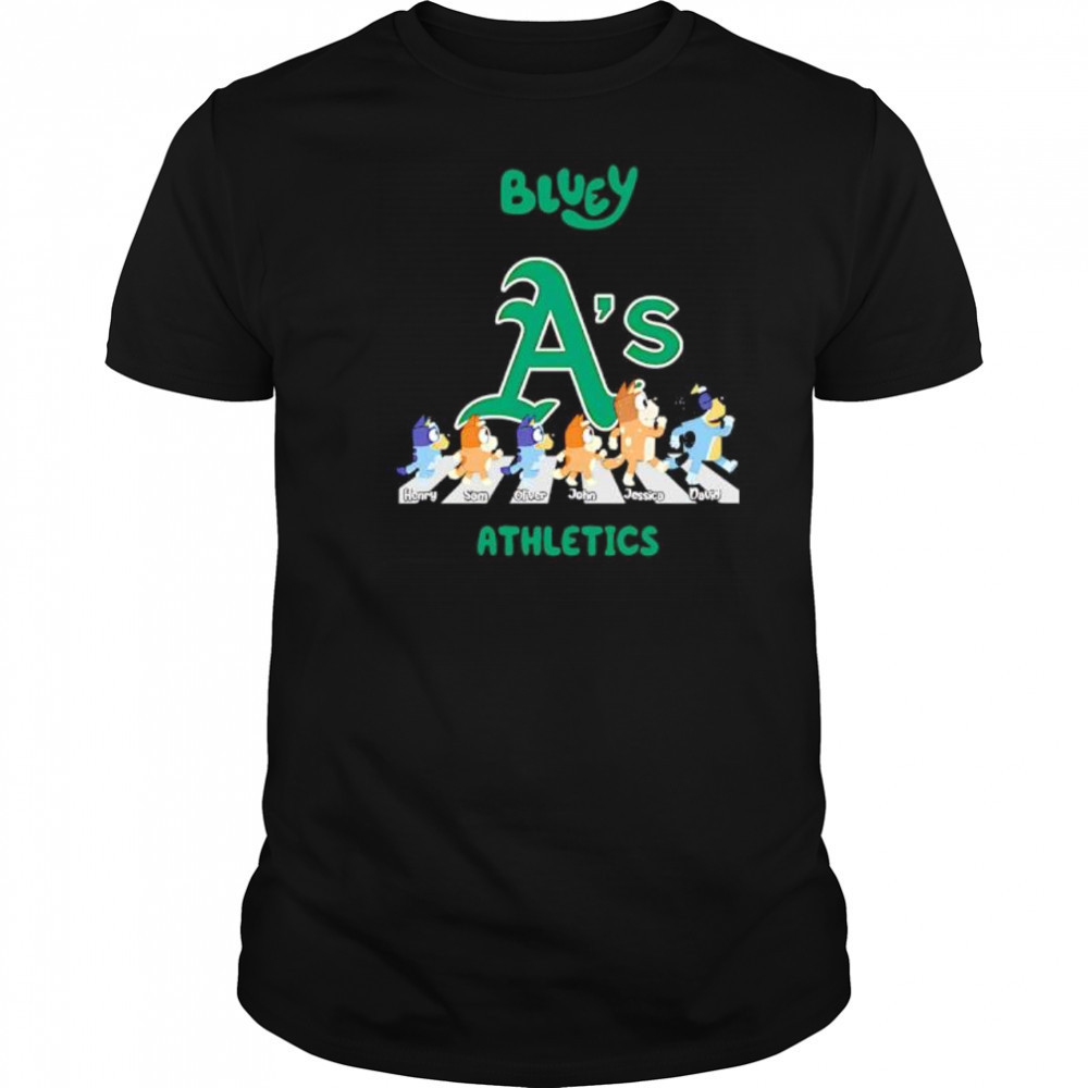 Oakland Athletics Bluey Baseball Fan shirt