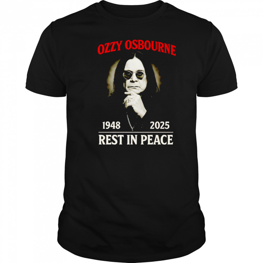Ozzy Osbourne 1948-2025 Tribute Shirt Rest In Peace Prince Of Darkness shirt