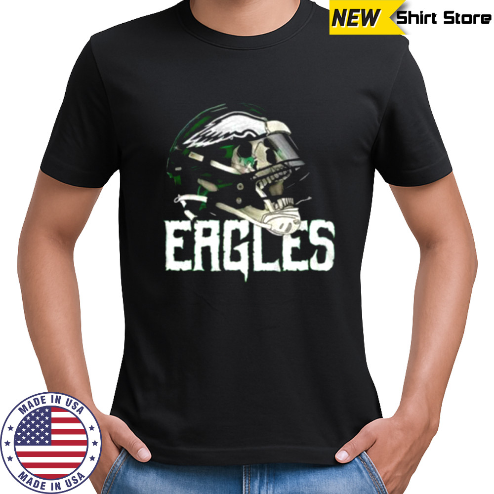 Philadelphia Eagles skull helmet gift for fans shirt