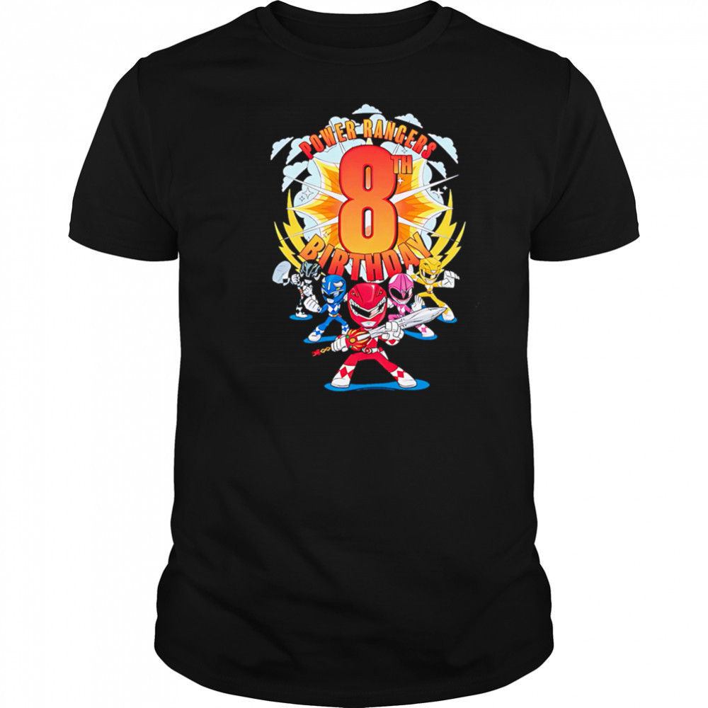 Power Rangers 8th birthday shirt