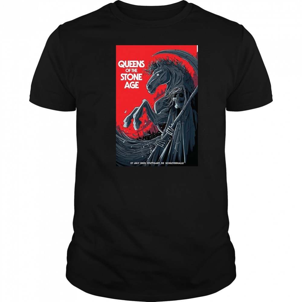 Queens Of The Stone Age Schleyerhalle 2025 Tour Poster T-Shirt