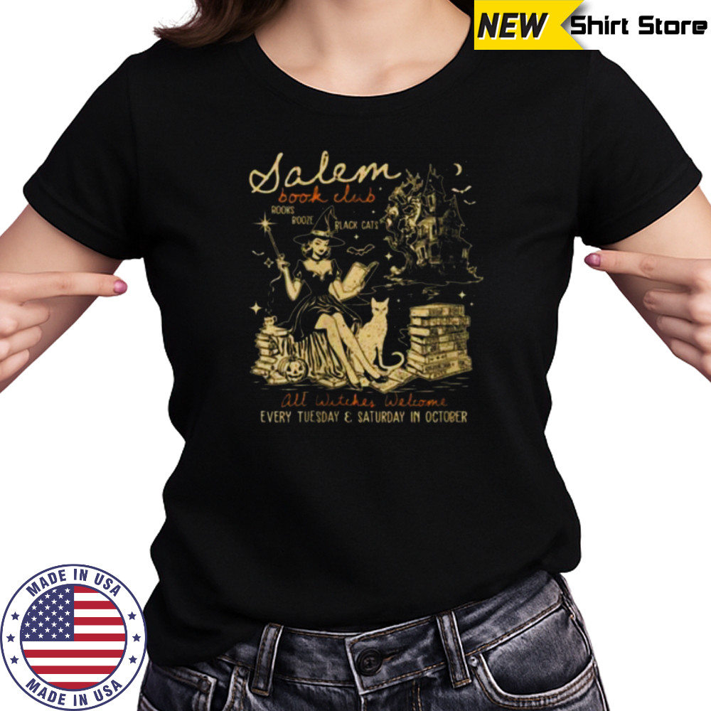 Salem Book Club Bookish Witch Spicy Book Halloween Shirt