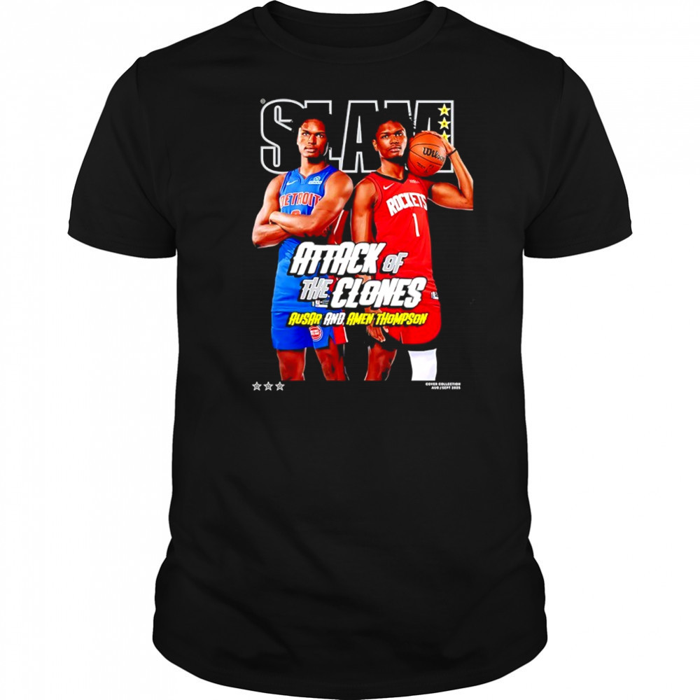 SLAM Amen and Ausar Thompson attack of the clones shirt
