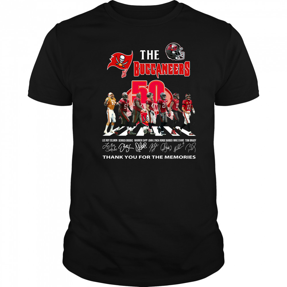 The Tampa Bay Buccaneers 50Th Anniversary Thank You Signatures T-Shirt