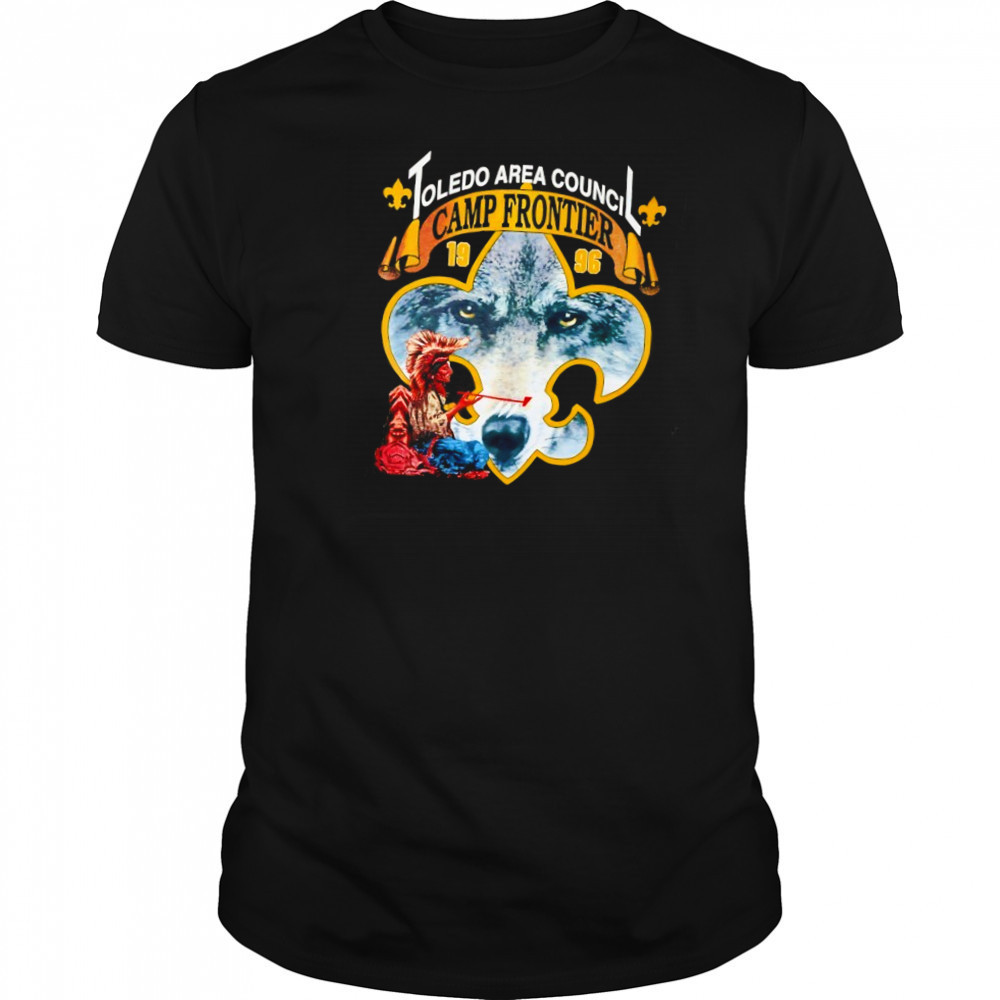 Toledo Area Council Camp Frontier Wilderness Nature Wolf Indian shirt