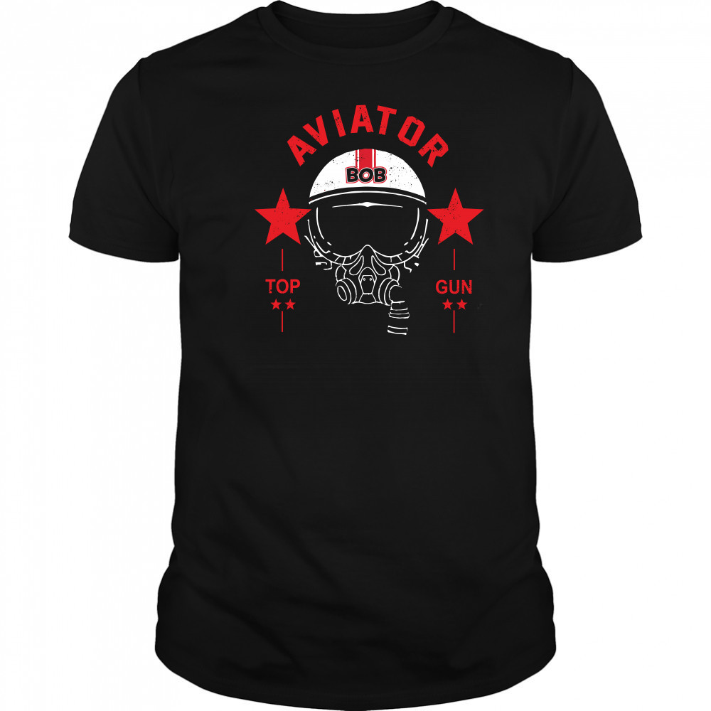 Top Gun Maverick Bob Aviator Helmet Stars Shirt