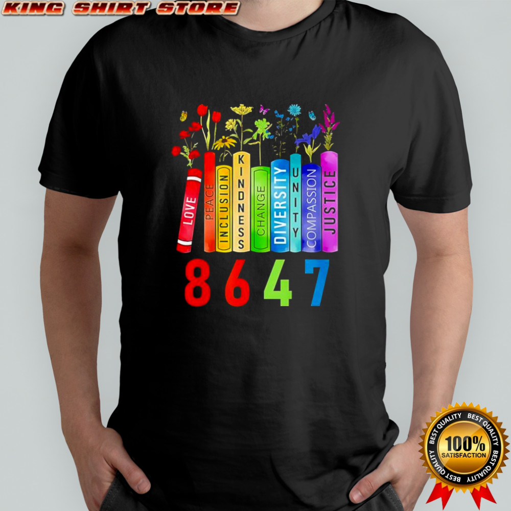 8647 Equal Rights Book Flower shirt