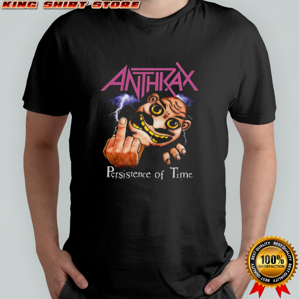 Anthrax Persistence Of Time Middle Finger T-shirt