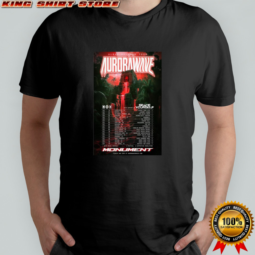 Aurorawave Monument Album Release Tour 2025 Dates T-shirt
