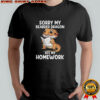 Bearded Dragon Ate Homework Funny Bearded Boys Girls Kids shirt