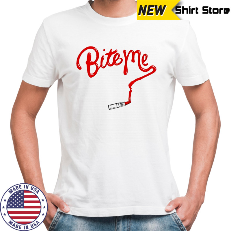 Bite me lipstick shirt
