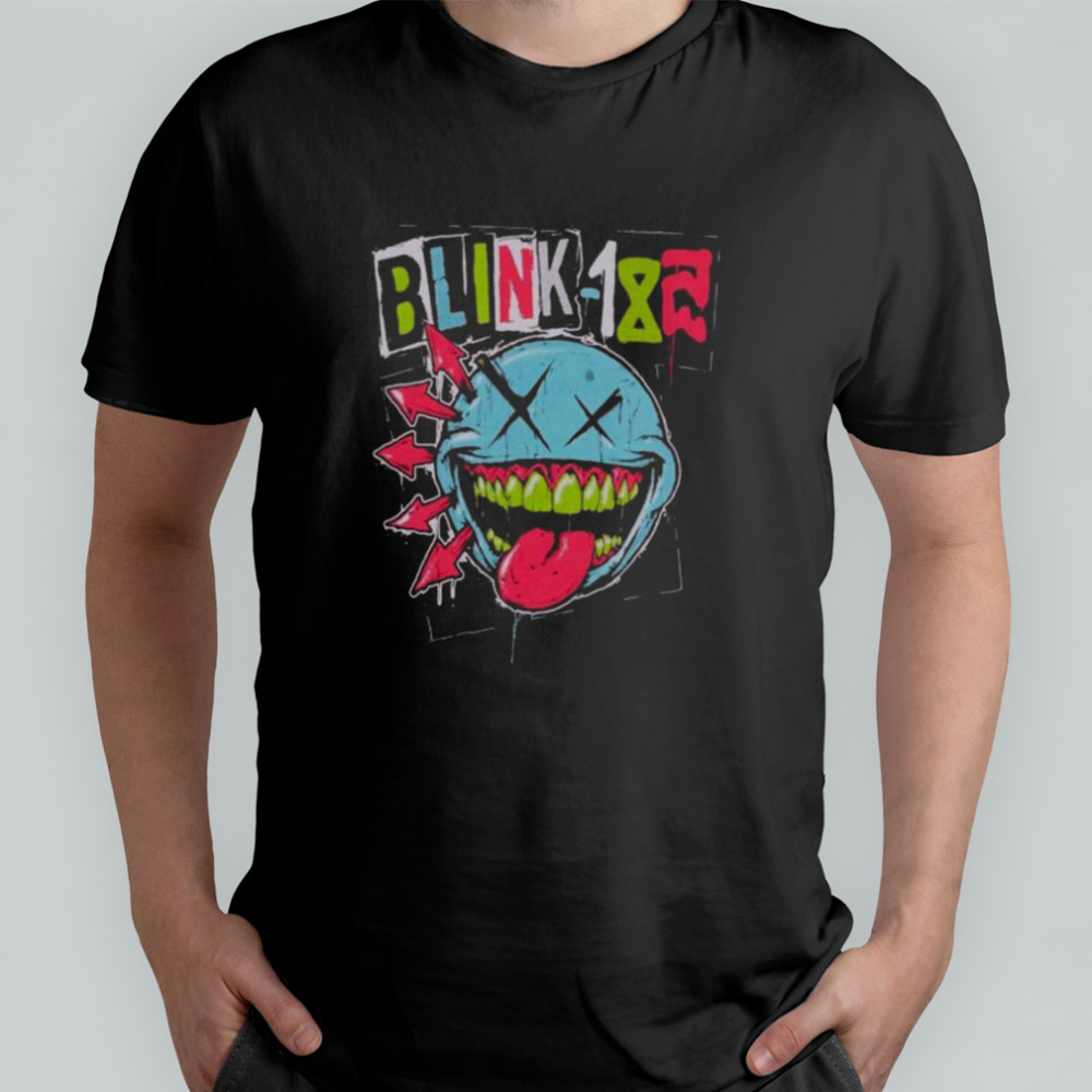 Blink 182 Green Teeth Smile Logo T Shirt