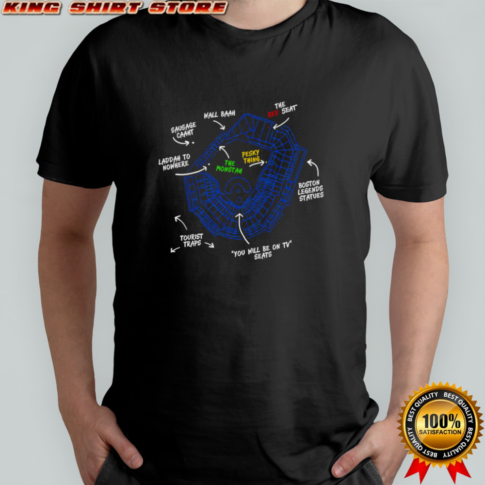Boston’s Ballpaahk baseball stadium map shirt