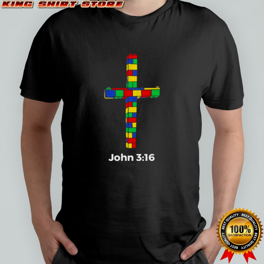 Brick Science John 3 16 Cross T-Shirt