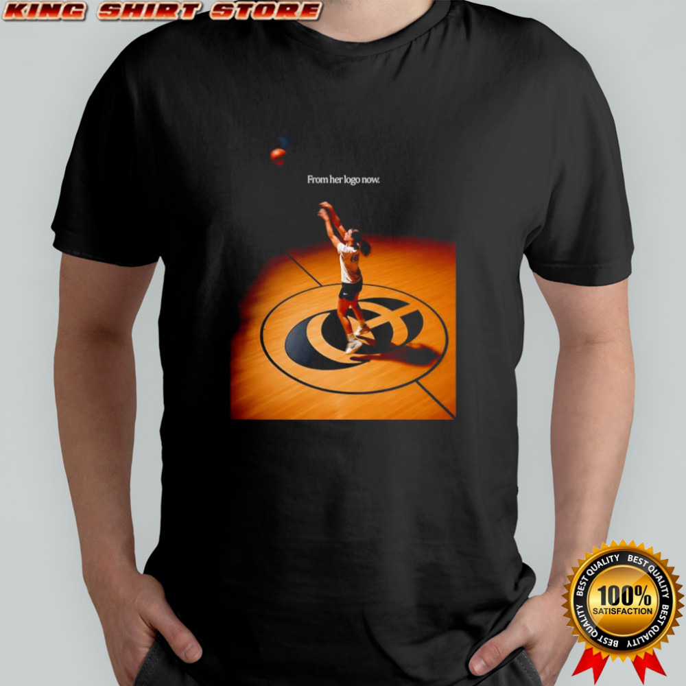 Caitlin Clark from her logo now shirt