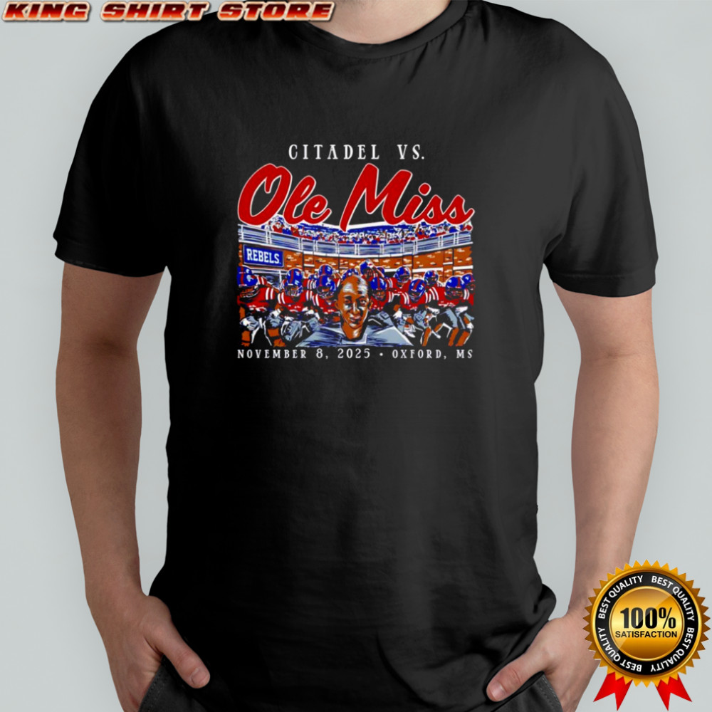 Citadel Bulldogs vs Ole Miss Rebels football game day 2025 shirt