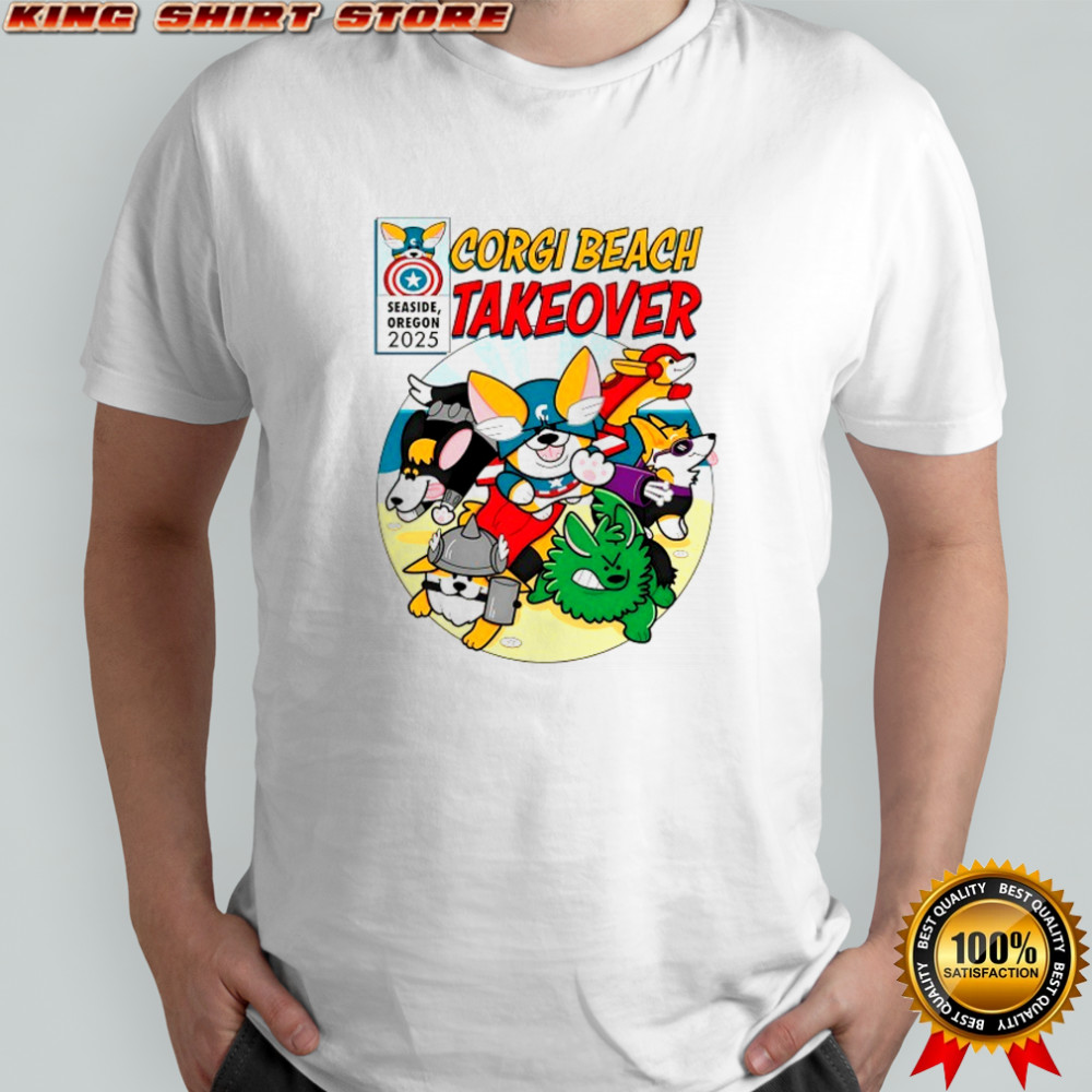 Corgi Avengers Corgi Beach Takeover shirt