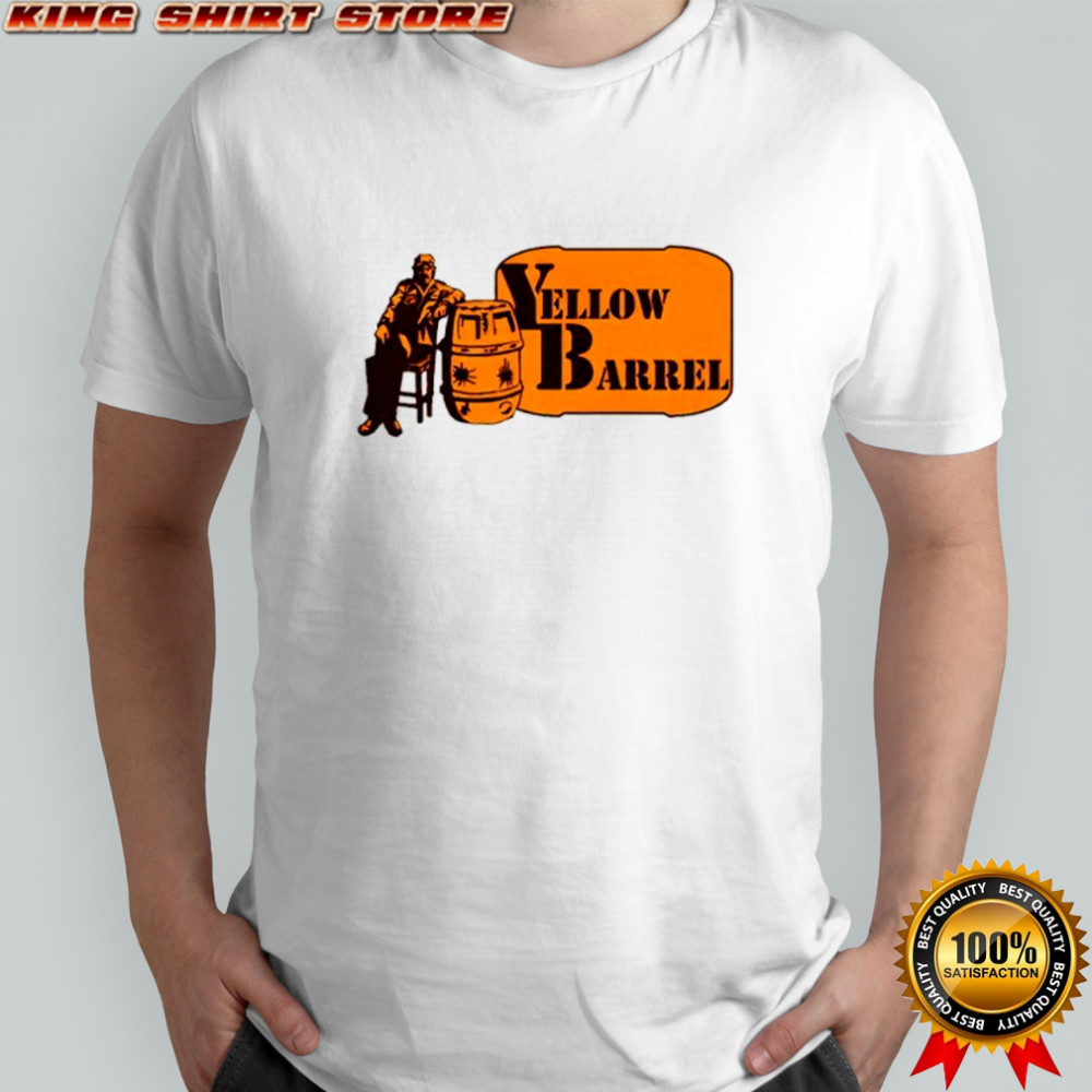 Cracker Barrel Jaws Vintage Yellow Barrel Graphic shirt