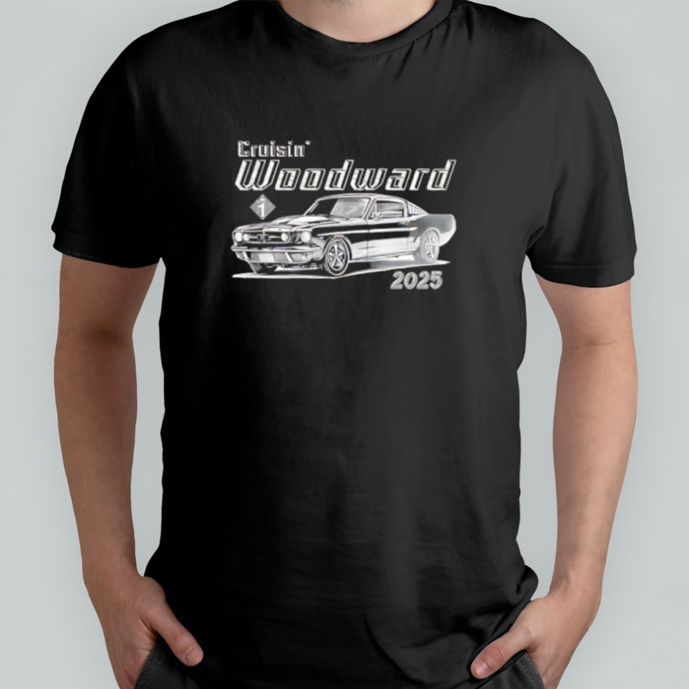 Cruisin Woodward Muscle Car Sketch 2025 shirt