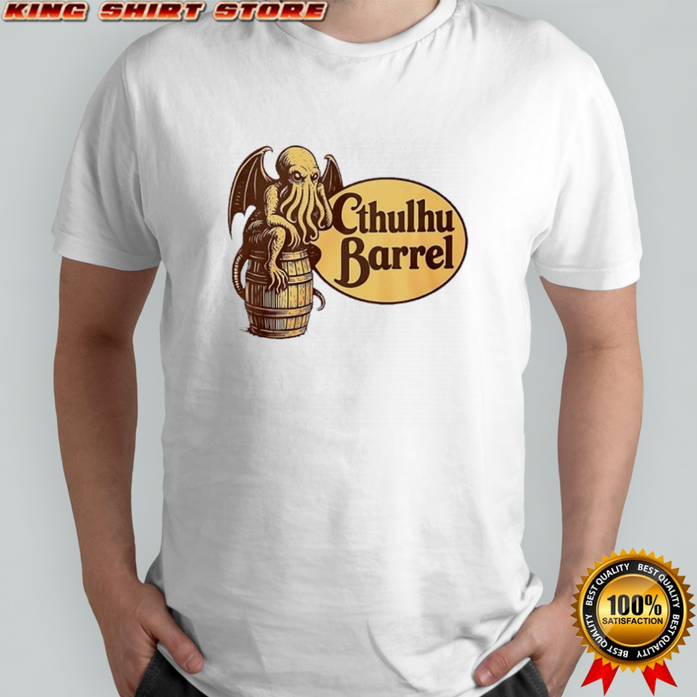 Cthulhu Barrel Cracker Barrel logo shirt