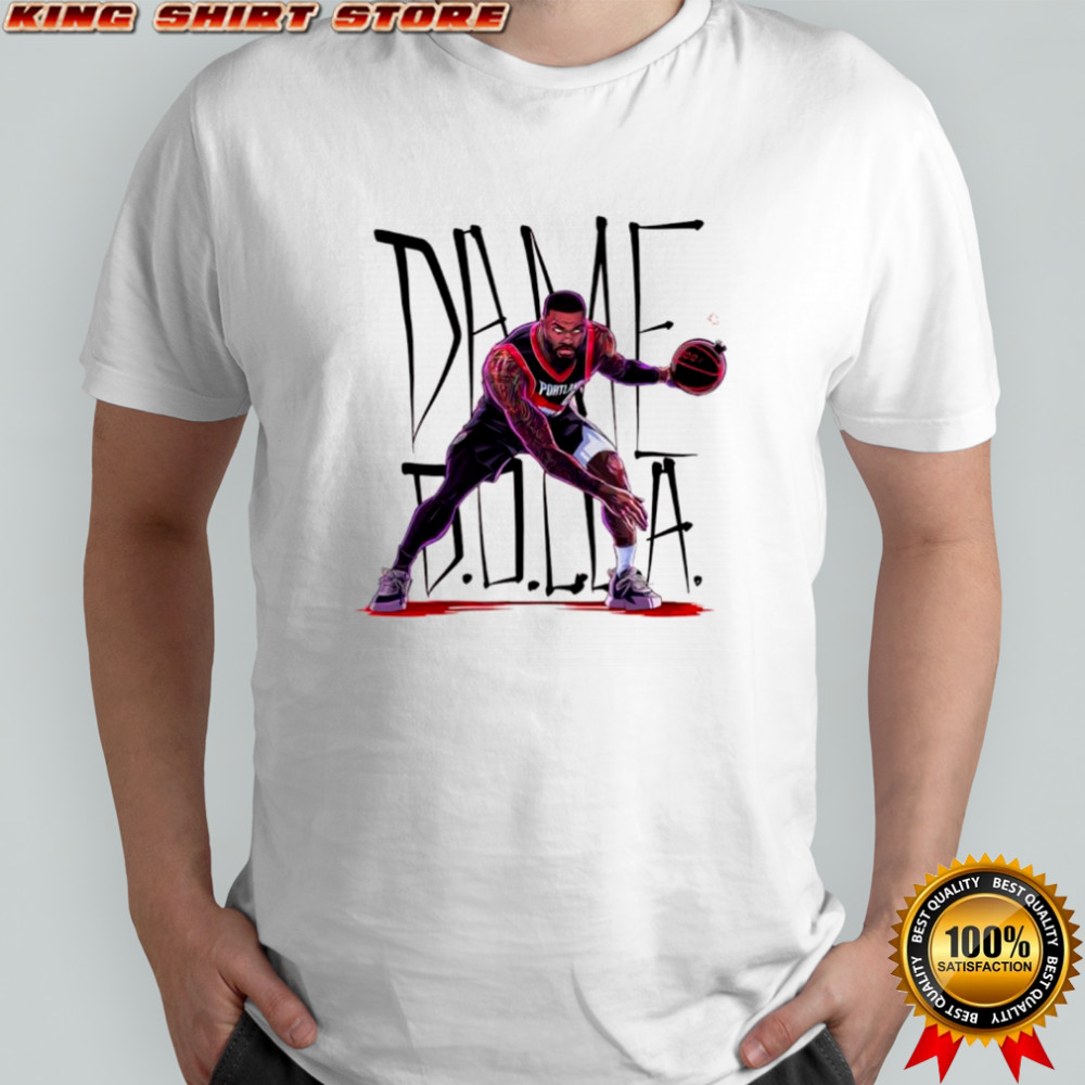 Damian Lillard basketball Dame time superstar moment graphic shirt