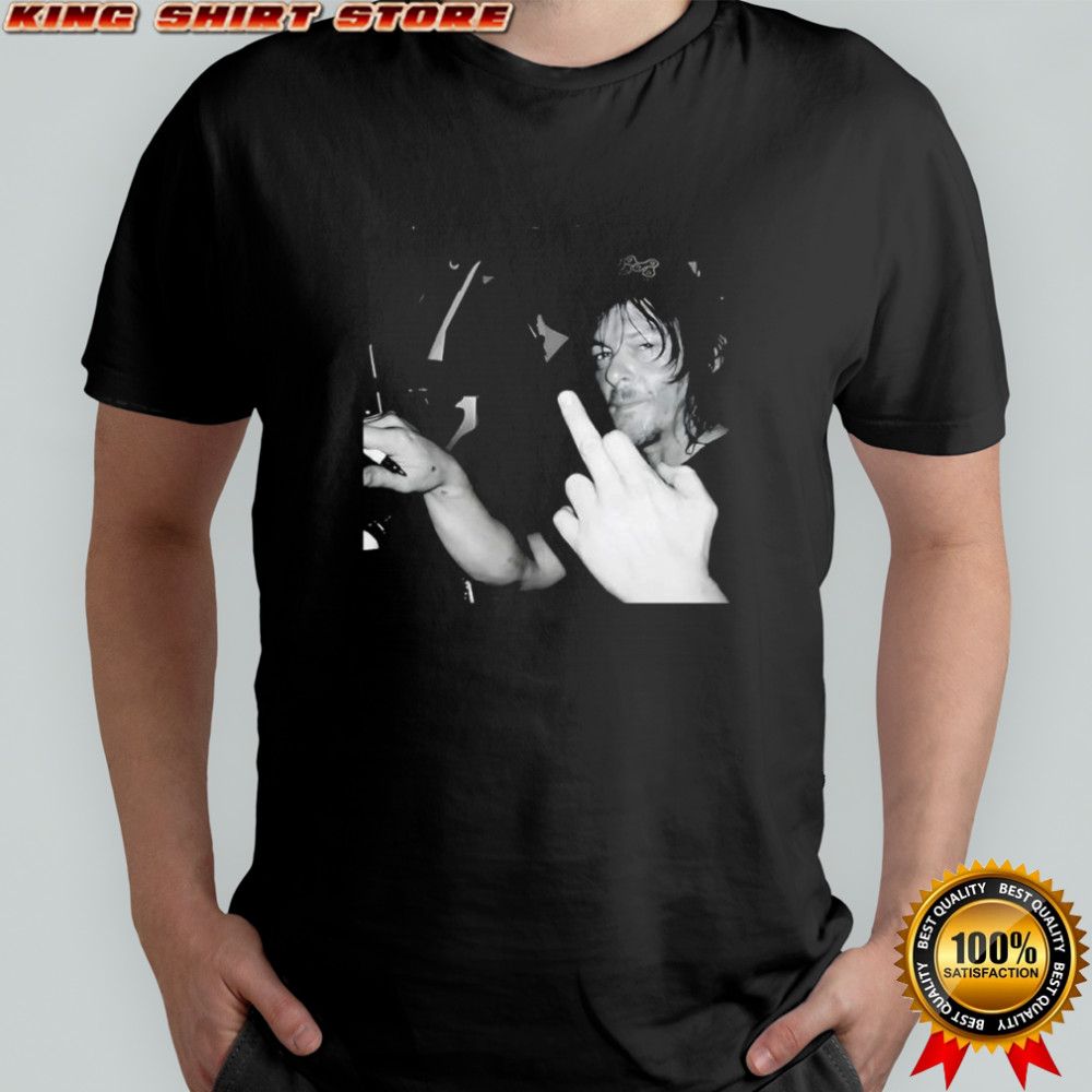 Daryl Dixon middle finger graphic shirt