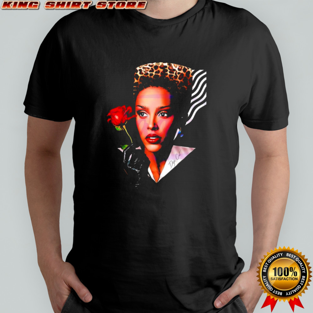 Doja with rose vintage glamour fashion illustration shirt
