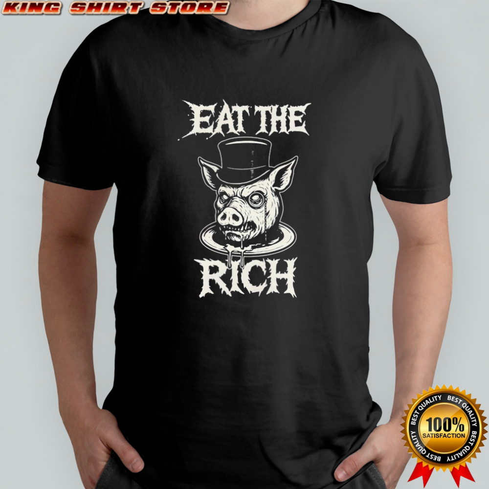 Eat The Rich Pig Head T-Shirt