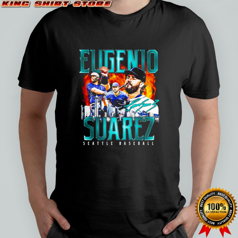 Eugenio Suarez Seattle Mariners baseball retro flair signature shirt