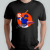Francisco Lindor #12 New York Baseball MLB Player retro shirt