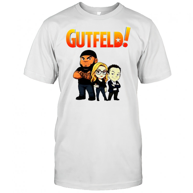 Gutfeld Crew Chibi Greg Gutfeld Kat Timpf and Tyrus shirt