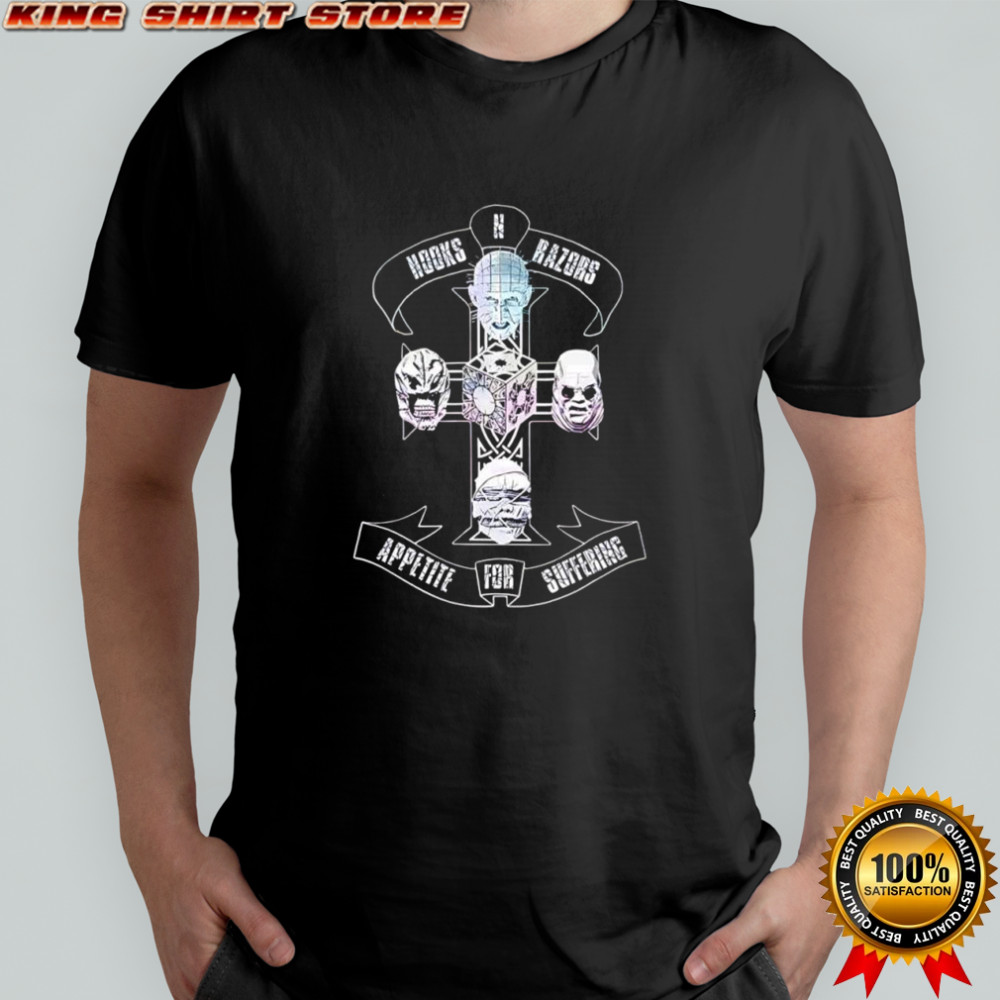 Hellraiser Hooks N Razors appetite for suffering shirt