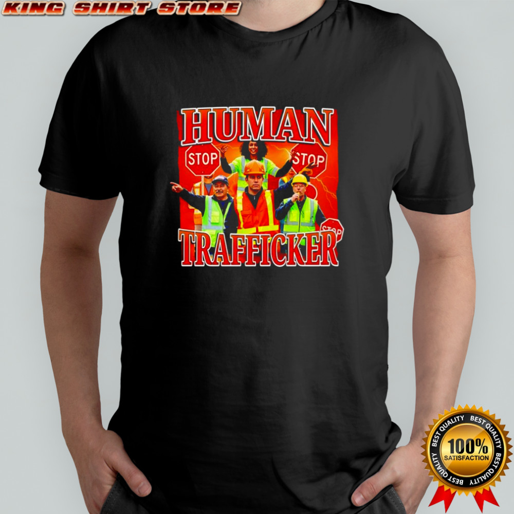 Human trafficker stop lighting graphic shirt