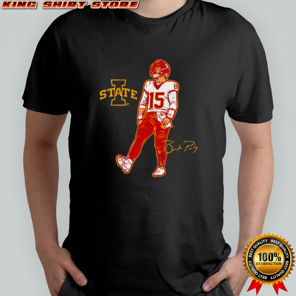 Iowa State fooball Brock Purdy superstar pose signature shirt