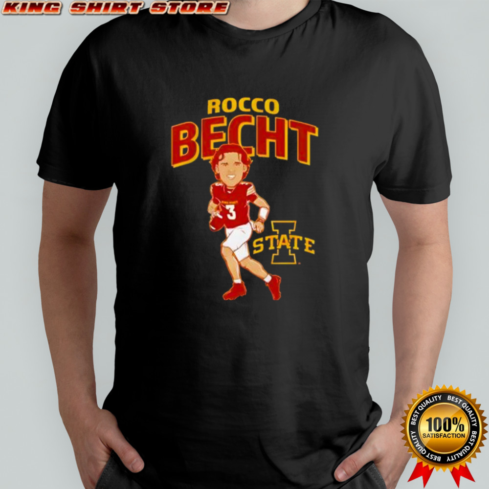 Iowa State Football Rocco Becht Caricature cartoon shirt