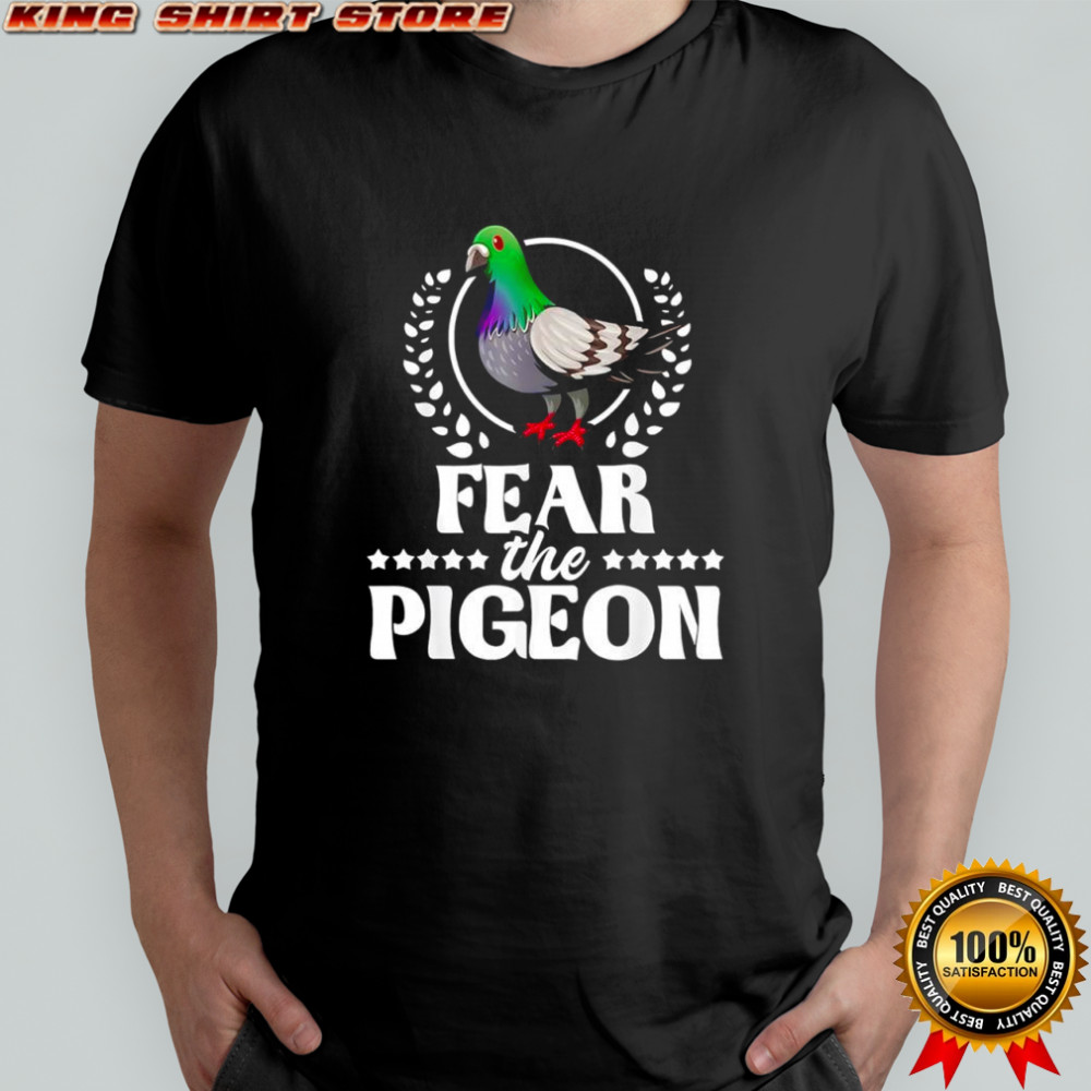 Jack wearing the Fear the Pigeon shirt