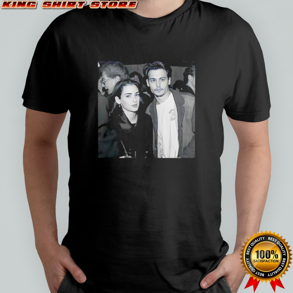 Johnny Depp and Winona Ryder youth photos shirt