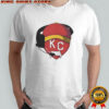 KC Mustache Heart Red Kansas City Chiefs T-Shirt