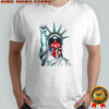 Liberty with American flag mask shirt