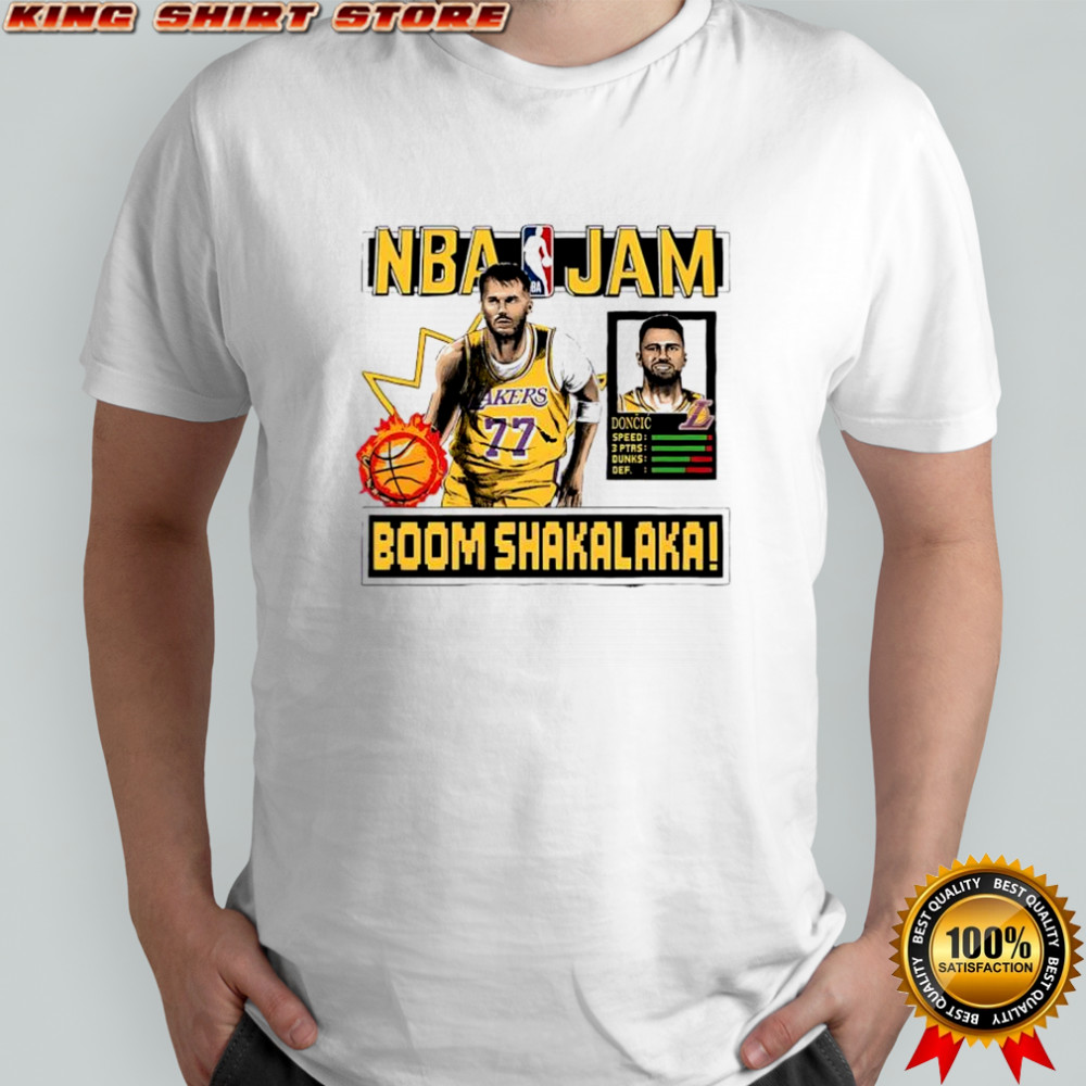 Luka Doncic Lakers NBA Jam Boom Shakalaka shirt