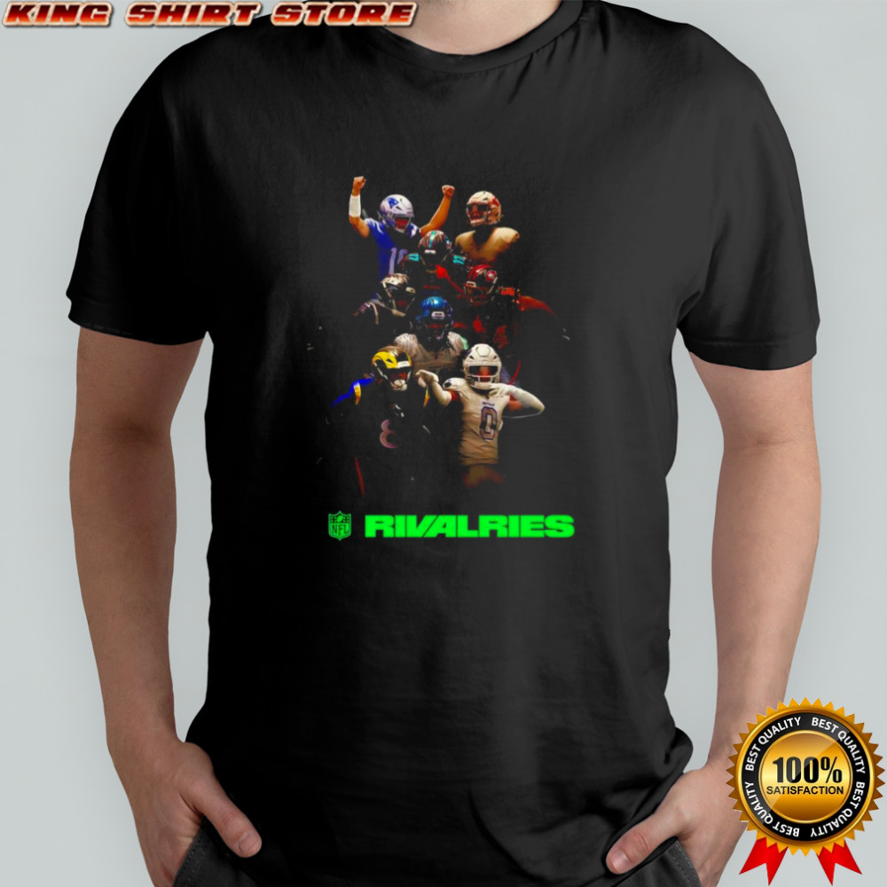 NFL Rivalries football player colage graphic shirt