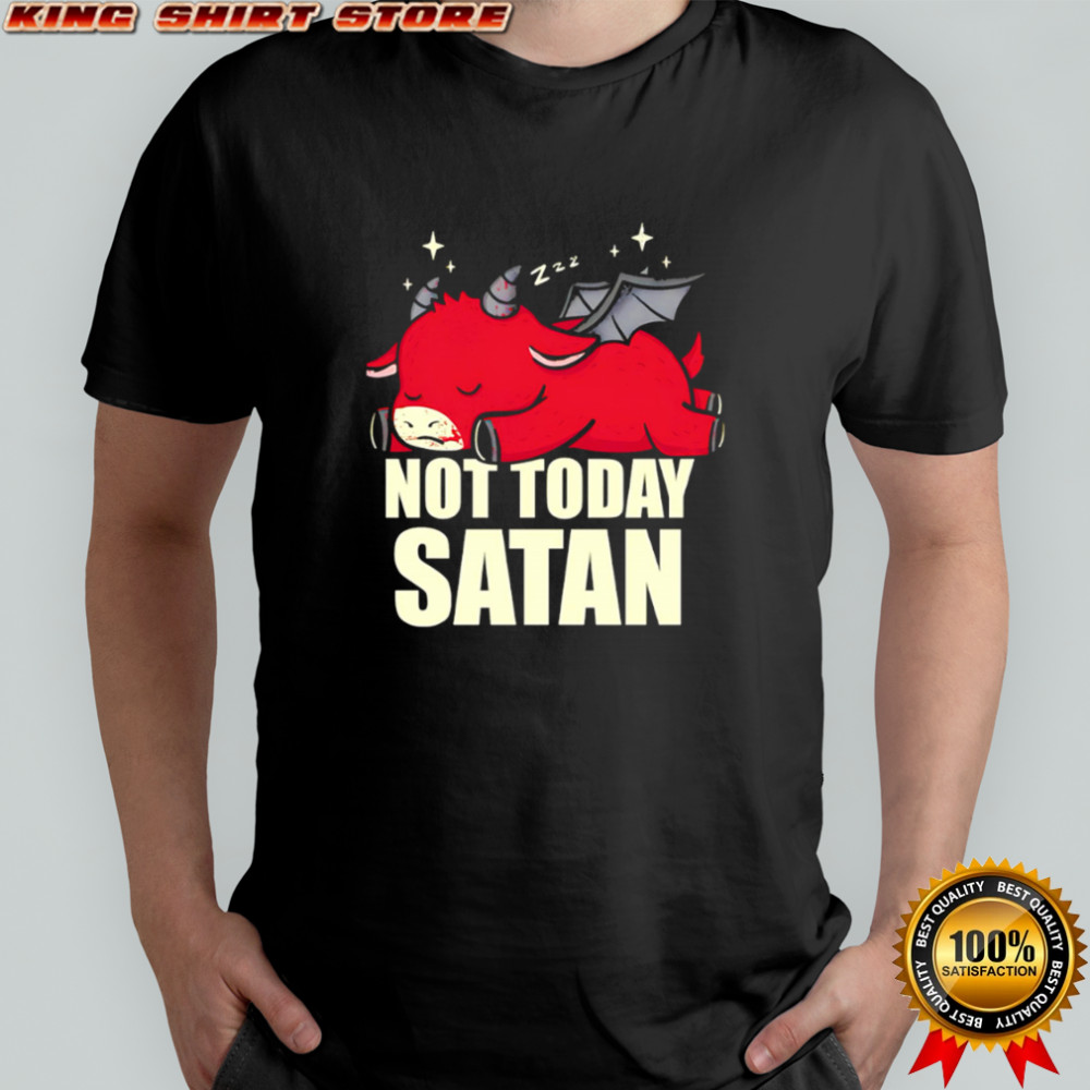Not Today Satan cute horned cow shirt