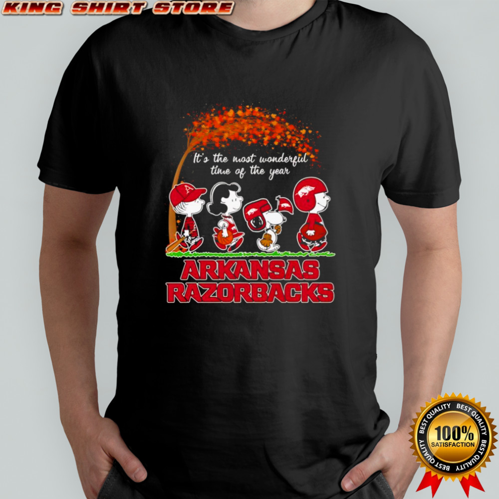 Peanuts it’s the most wonderful time of the year Arkansas Razorbacks shirt