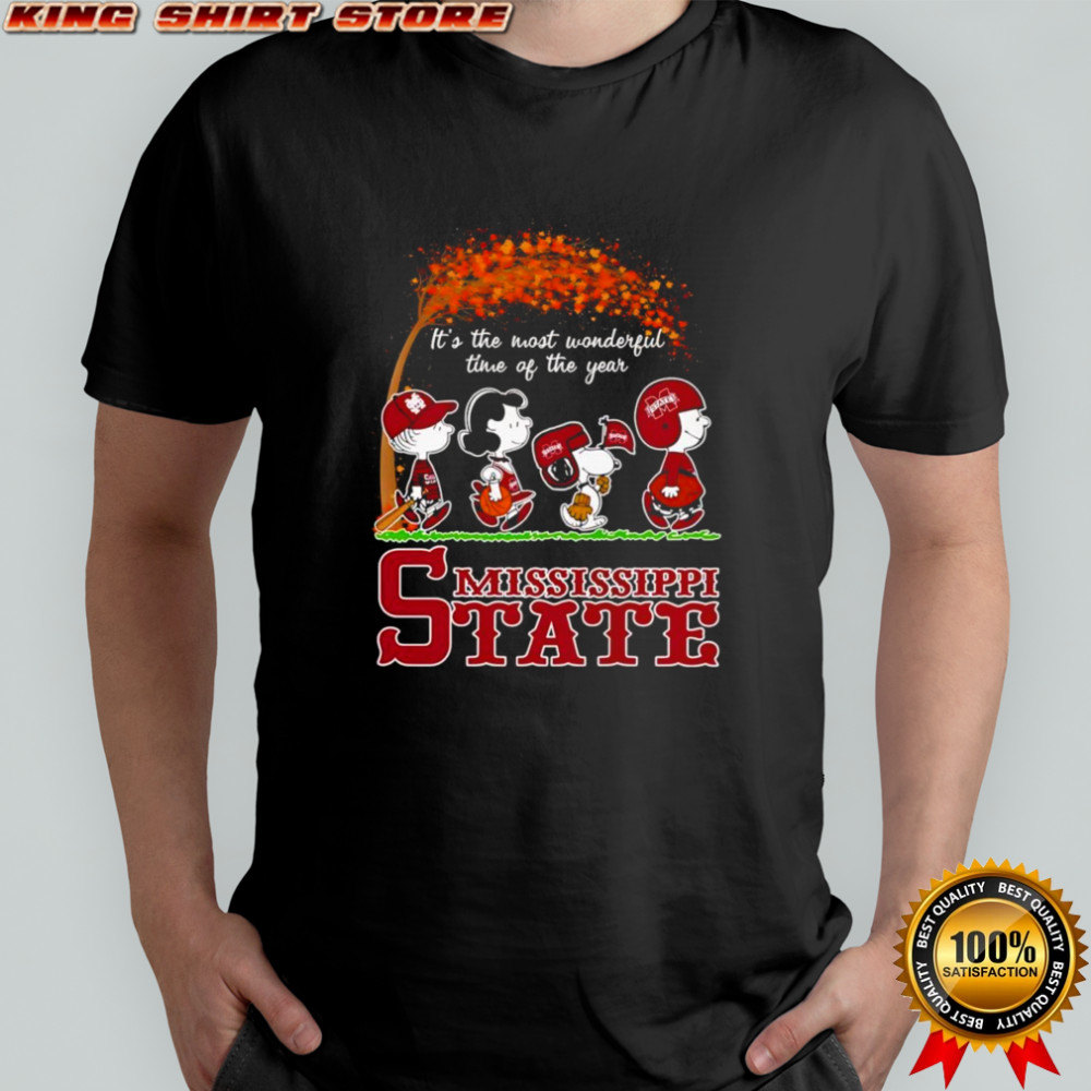 Peanuts it’s the most wonderful time of the year Mississippi State shirt