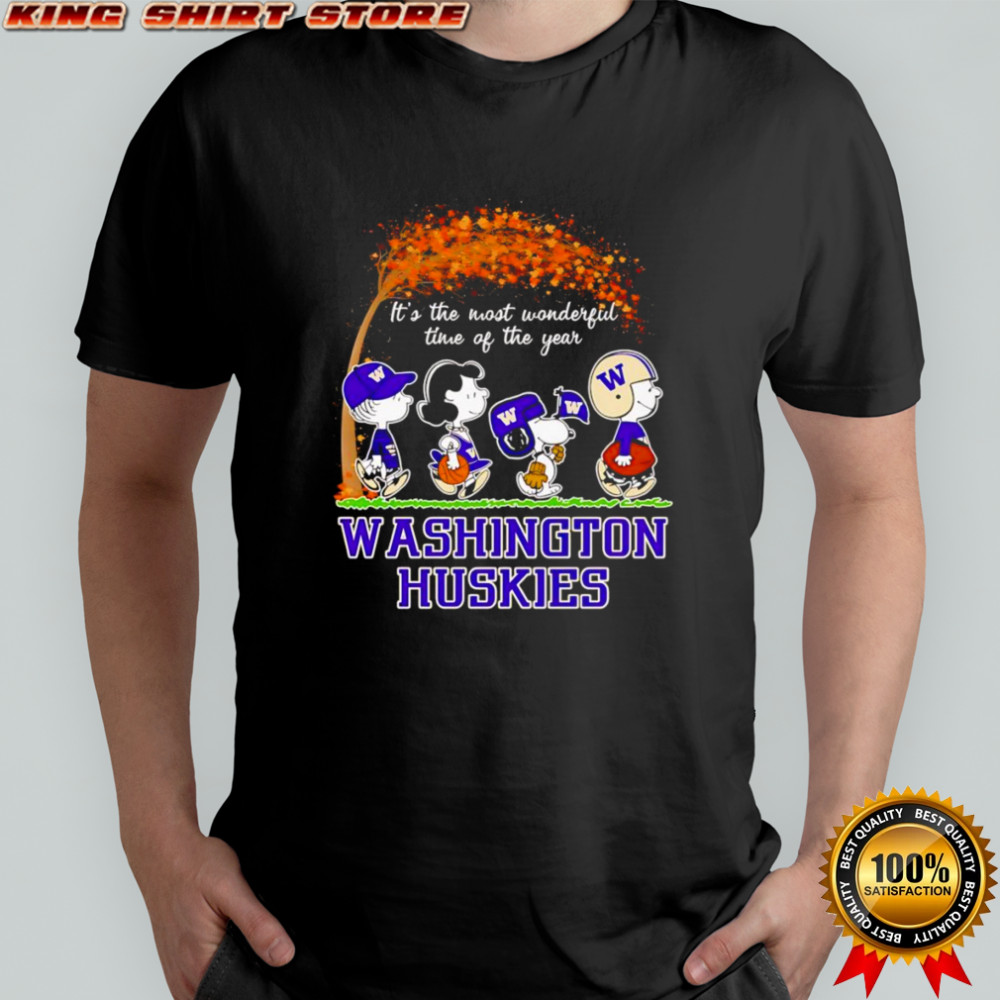 Peanuts it’s the most wonderful time of the year Washington Huskies shirt